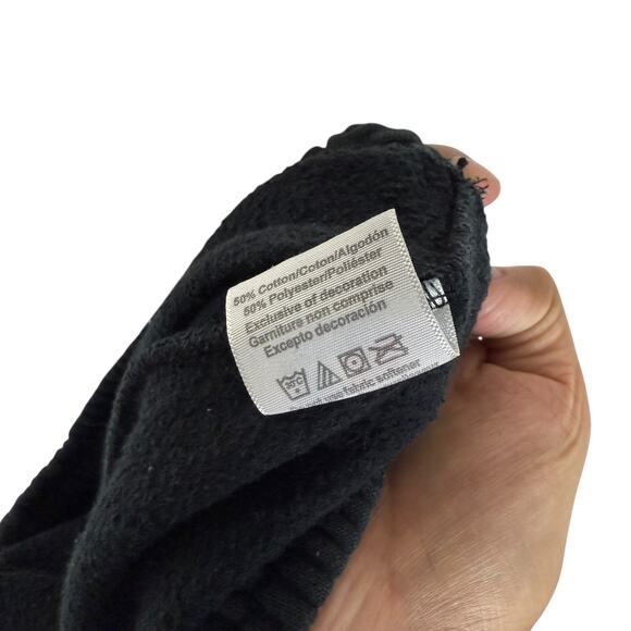 Google Athletic Sweatpants Men Medium Black Logo Russell Fleece Lined Drawstring - Picture 10 of 14